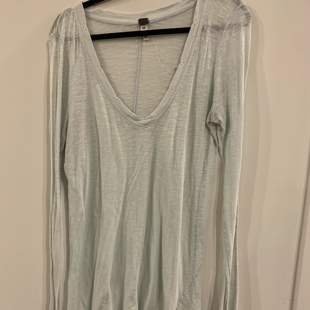Free people long sleeve light blue